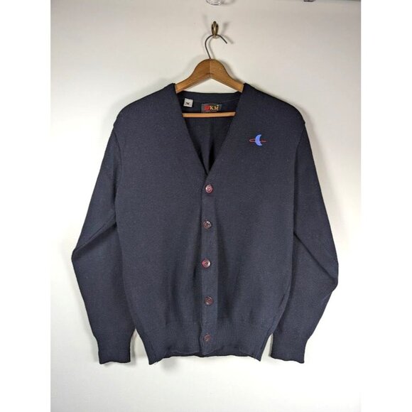 Vintage SFKM Sweater Cardigan Women Medium Flight Attendant Stewardess Uniform - Picture 1 of 6